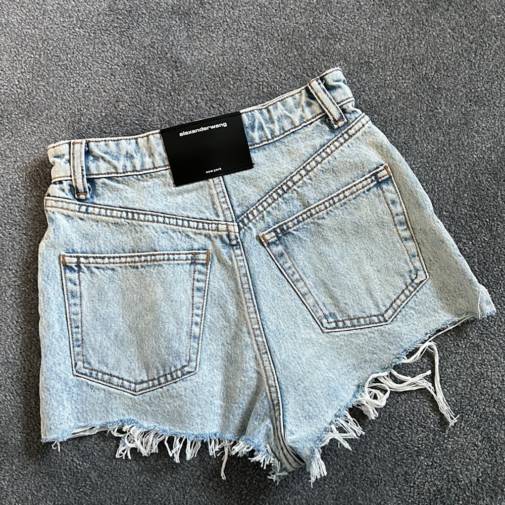 Alexander Wang High Rise Denim Shorts - Picture 2 of 8